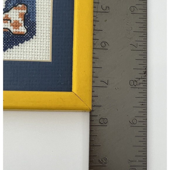 Creepy Clown Vintage Cross‎ Stitch Small Framed Folk Art - Picture 6 of 7